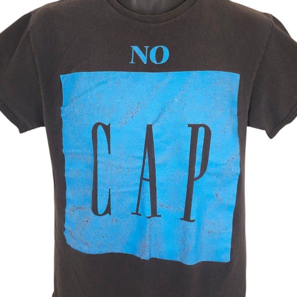 No Cap T Shirt Mens Size Medium Black Slang Kickstrike Made In USA